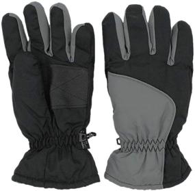 img 1 attached to Keep Your Kids Warm and Dry with Anti-Slip Thinsulate Gloves - Essential Boys' Waterproof Accessories