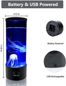 img 2 attached to 🌊 3D Lifelike Jellyfish Lava Lamp with 16 Color Changing Light – Futuristic Room Decor Mood Light for Relaxation