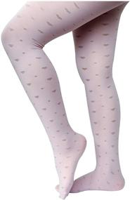 img 1 attached to 🧦 Soft Knit Cotton Footed Seamless Dance Stockings - ROEFIM Girls Tights for Toddler, School Uniform Ballet, and Baby Girls' Leggings
