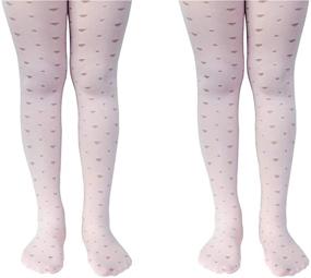 img 3 attached to 🧦 Soft Knit Cotton Footed Seamless Dance Stockings - ROEFIM Girls Tights for Toddler, School Uniform Ballet, and Baby Girls' Leggings