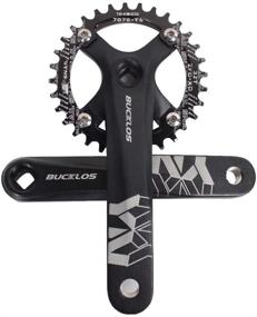 img 3 attached to 🚲 BUCKLOS 【US Stock】 MTB 170mm Square Taper Crankset with 104 BCD Mountain Bike Narrow Wide Tooth Chainring 32/34/36/38/40/42T, Single Speed Round/Oval Chainring and Crank, compatible with Shimano, SRAM, FSA