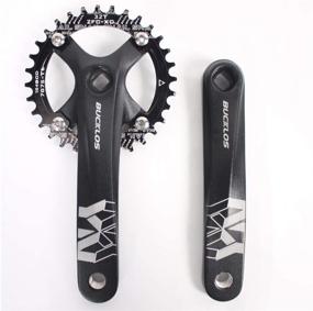 img 2 attached to 🚲 BUCKLOS 【US Stock】 MTB 170mm Square Taper Crankset with 104 BCD Mountain Bike Narrow Wide Tooth Chainring 32/34/36/38/40/42T, Single Speed Round/Oval Chainring and Crank, compatible with Shimano, SRAM, FSA