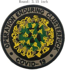 img 3 attached to 🦠 Embroidered Patch - ODSP Operation Enduring Clusterfck COVID-19 - Tactical Military Morale Funny Patches Badges Appliques - Hook and Loop Backing - 3.15 Inch - Pack of 2