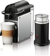 кофеварка nespresso pixie: легко наслаждайтесь качеством бариста с delonghi и aeroccino, в элегантном дизайне из алюминия. логотип