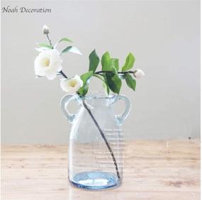 img 3 attached to Noah Decoration Double Ear Hand-Blown Transparent Flower and Filler Bubble Glass: Perfect for Home and Wedding Indoor/Outdoor Decor, 10 inch Medium Size