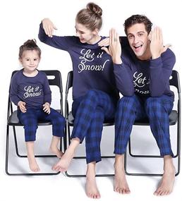 img 1 attached to Matching Family Pajama Sets for Holidays: Comfy Stay-at-Home PJ's with Printed Tee and Car Patterned Pants – Loungewear