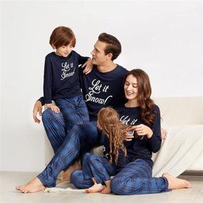 img 2 attached to Matching Family Pajama Sets for Holidays: Comfy Stay-at-Home PJ's with Printed Tee and Car Patterned Pants – Loungewear