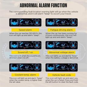 img 1 attached to 📏 HUD Склономер/Автомобильный инклинометр OBD2 X90: Передовой автомобильный головное отображение OBD для точного измерения уклона, очистки кодов неисправностей, мониторинга напряжения аккумулятора, угла наклона, высоты, скорости и сигнализации.