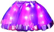 🌈 vibrant rainbow layered birthday dresses: multicolor girls' clothing for skirts & skorts logo