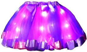 img 4 attached to 🌈 Vibrant Rainbow Layered Birthday Dresses: Multicolor Girls' Clothing for Skirts & Skorts