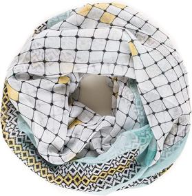 img 2 attached to 🧣 Stylish and Lightweight Geometric Scarves for Women - Melifluos Fashion Accessories in Scarves & Wraps