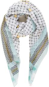 img 4 attached to 🧣 Stylish and Lightweight Geometric Scarves for Women - Melifluos Fashion Accessories in Scarves & Wraps