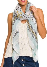 img 3 attached to 🧣 Stylish and Lightweight Geometric Scarves for Women - Melifluos Fashion Accessories in Scarves & Wraps
