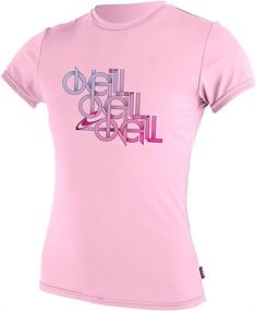 img 1 attached to 👙 O'Neill Wetsuits Girl's Skins Short Sleeve Rash Tee: Fashionable Protection for Active Water Sports