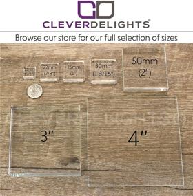 img 1 attached to 🔷 CleverDelights 1-inch Square Glass Tiles - 20 Pack for Enhanced SEO