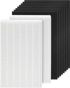 img 4 attached to 🌬️ isonlive 2 True HEPA Filter Replacement Compatible with Honeywell HPA100 Series Air Purifier + 8 Carbon Pre Filters - Filter R, HRF-R1, HPA094, HPA100, HPA101, HPA104, HPA105, HA106