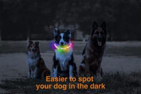 img 3 attached to 🐶 Rechargeable LED Dog Collar - YOETEY Light Dog Collar with Silicone Material, Glow in The Dark - Trim to Fit