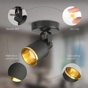 img 1 attached to 💡 Aisilan COB Led Monopoint Ceiling Spotlight: Adjustable 90° Nordic Indoor Directional Spot Light Warm White 7W CRI 93 for Foyer Hallway Cabinet Showcase Gallery MSD127-3K-7W