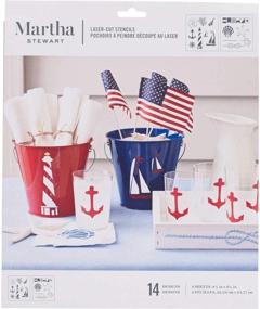 img 3 attached to 🏆 Martha Stewart Crafts Nautical Study Stencils - Medium Size (8.75 x 9.75-Inch), 32257 - 2 Sheets with 14 Designs