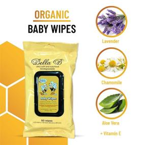 img 1 attached to 👶 BELLA B Baby Diaper Wipes Bundle 3-Piece: Natural, Organic, Soothing, Alcohol-Free Baby Cleaning Wipes