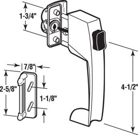 img 1 attached to 🔒 Prime-Line Products K 5070 Push Button Latch with Tie Down, Aluminum: Convenient and Secure Closure Solution