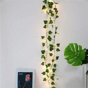 img 2 attached to 2M 30-Led Artificial Plants String Light: Creeper 🌿 Green Leaf Ivy Vine for Home Wedding Decor Lamp DIY