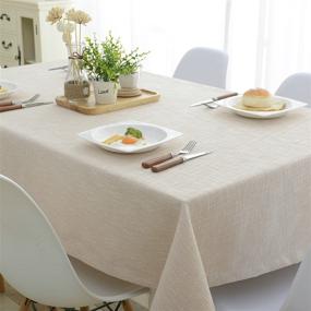 img 4 attached to 🍽️ Rectangular Decorative Cotton Kitchen Tablecloth