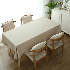 img 1 attached to 🍽️ Rectangular Decorative Cotton Kitchen Tablecloth