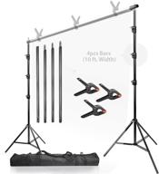 📷 limostudio 10 ft. (width) 9.6 ft. (height) backdrop support system kit with spring clamps and carry bag case, photo video studio, agg1114 logo