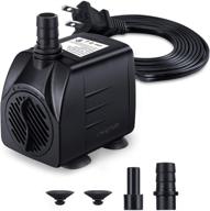 🌊 cwkj fountain pump: a reliable 220gph submersible water pump with 3 nozzles for aquariums, ponds, and hydroponics logo