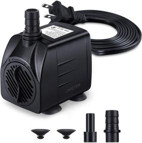 img 4 attached to 🌊 CWKJ Fountain Pump: A Reliable 220GPH Submersible Water Pump with 3 Nozzles for Aquariums, Ponds, and Hydroponics