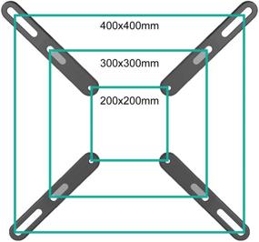 img 3 attached to WALI Extender Bracket Adapter: Enhance TV Monitor Mounting with VESA Compatibility up to 400x400mm (EXT400), Black