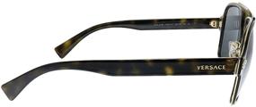 img 1 attached to 🕶️ Versace Tortoise Metal Sunglasses for Men