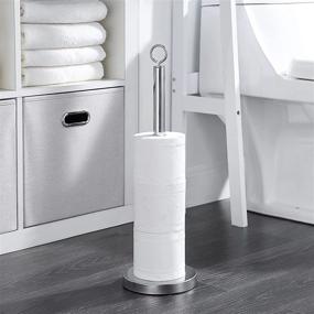 img 3 attached to 🧻 Sturdy Spare Toilet Paper Roll Holder Stand - SunnyPoint Elite, Heavy Weighted Storage Solution