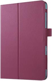 img 2 attached to Slim Folding Cover Case with Auto Wake/Sleep and Stylus Pen Loop for Samsung Galaxy Tab A 8.0 2015 - Purple (SM-T350) - Enhanced SEO