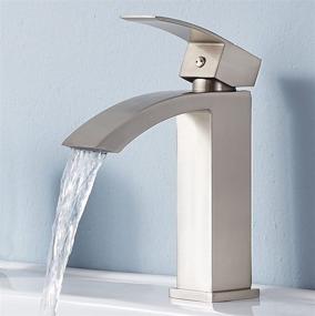 img 4 attached to 💧 Rectangular Brushed Waterfall Bathroom Faucet by Friho