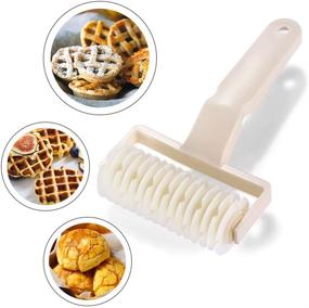 img 2 attached to 🥧 2pcs Silicone Adjustable Pie Crust Protector Shield + 1pcs Lattice Pie Cutter Roller - FDA Food Safe Pizza/Pastry Tools and Accessories, Fits 8" - 10.5" Rimmed Dish