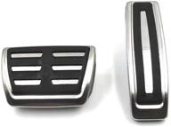 🚗 wanwu no drill dsg gas brake pedal cover: perfect fit for touareg/cayenne/audi q7 logo