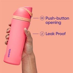 img 2 attached to 🥤 Owala FreeSip 32-Ounce Stainless Steel Water Bottle with Straw - Perfect for Sports and Travel, Insulated and BPA-Free