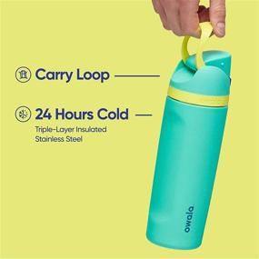 img 1 attached to 🥤 Owala FreeSip 32-Ounce Stainless Steel Water Bottle with Straw - Perfect for Sports and Travel, Insulated and BPA-Free