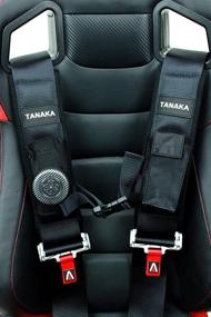 img 2 attached to 🏎️ Black Tanaka Latch and Link 4-Point Safety Harness Set: Ultra Comfort, Heavy Duty Shoulder Pads, Utility Pockets (one seat)