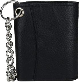 img 4 attached to Discover the Stylish Charm of the CTM Pebble Leather Trifold Wallet