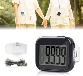 img 4 attached to 🏃 Clip-On Pedometer with Large Display and Lanyard - Ideal Step Counter for Walking Women, Seniors, Men, and Kids