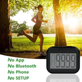 img 3 attached to 🏃 Clip-On Pedometer with Large Display and Lanyard - Ideal Step Counter for Walking Women, Seniors, Men, and Kids