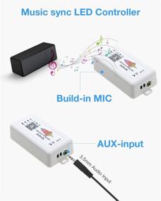 img 3 attached to 🎵 Advanced Aclorol DC 5-24V WS2812B Music sync Bluetooth Controller for RGBW LED Strip Light with APP Control