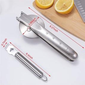 img 1 attached to OBALY Lemon Squeezer 304 Stainless Steel - Extended and Thickened Citrus Juicer 🍋 - Food Grade, Perfect for Orange, Lemon, Lime, etc. - Hand Juicer with Zester Tool