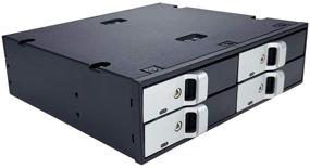 img 4 attached to 🔒 WINGSONIC MRA266 2.5 inch 4 Bay SATA III 6G Mobile Rack Trayless 9.5~12.5mm SSD/HDD Internal HDD Enclosure (Enhanced Version in Black)