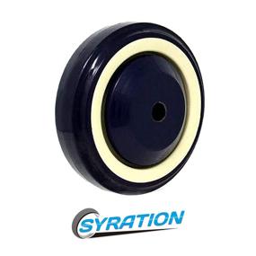 img 3 attached to 🛒 SY America 4-inch 4 Pack Polyurethane Shopping Cart Wheels - Stepped and Full Tread Face, Double Ball Bearing, 1000 lbs Capacity (Dark Blue Beige Stepped Face, Bore) - Pack of 4