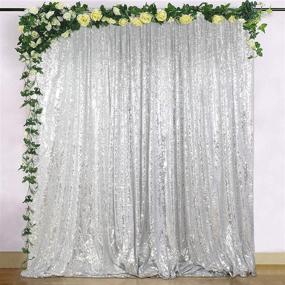 img 3 attached to 📸 ShiDianYi Silver Glitter Backdrop Curtain Photo Backdrop 8FTx10FT Sequins Elegant Backdrops 8x10 Sequin Curtain Backdrop -1016E- Enhancing SEO