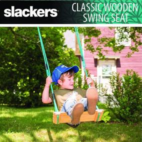img 3 attached to Slackers Classic Wooden Swing Seat